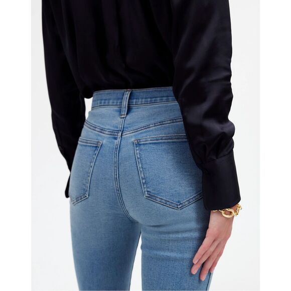 MADEWELL Women’s Light Blue 10” High-Rise Roadtripper Authentic Skinny Jeans Siz - Picture 5 of 12